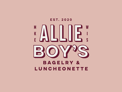 Allie Boys bagels logo typography
