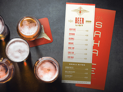 Sahale Beer List ale beer branding branding design brewery menu