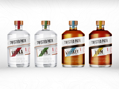 Twisted Path Line up booze branding branding design packaging packaging design path twisted vodka