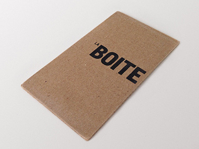 La Boite business card business cards cardboard f flute la boite laboite