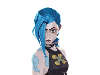 Jinx Arcane Vector HD Wallpaper arcane artwork characterdesign charcter design digitalart game hd illustration jinx leagueoflegends lol poster powder riot riotgames vector vectorart vexel wallpaper