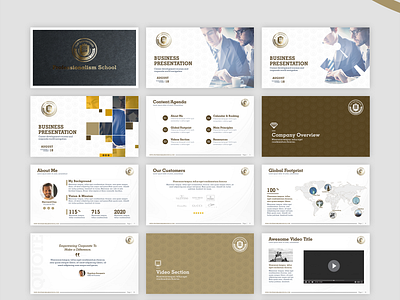 Presentation for a High End Profesional School: Preview 2 deck design google slide google slides investor deck keynote pitch deck powerpoint presentation design presentation template word template