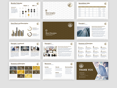 Presentation for a High End Profesional School: Preview 3 branding deck design google slide google slides investor deck keynote pitch deck powerpoint presentation template word template