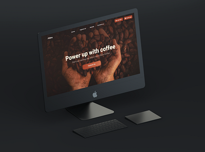 Coffee Website Landing Page apple imac branding coffee coffee website graphic design home page landing page latest trends logo mockups motion graphics ui uiux design