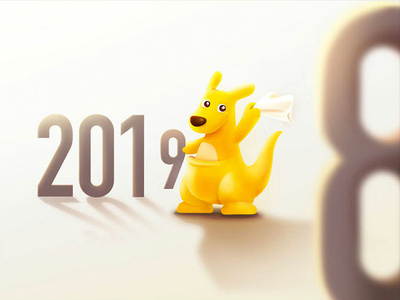 bye 2018 2019 design illustration new year