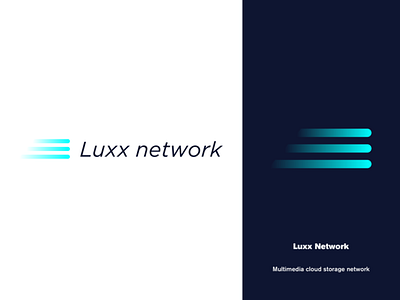 luxx network 3d branding cloud storage fast logo multimedia cloud network speed speed methaphor strips technology logo technology startup three triple visual identity 云储存logo 科技 科技创业公司 设计 速度logo