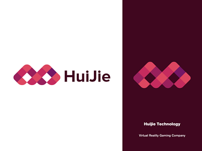 huijie logo branding burgendy cubes design designers glasses logo logo designer pixalate pixel technology logo visual identity vr game 科技 虚拟现实 设计 设计师