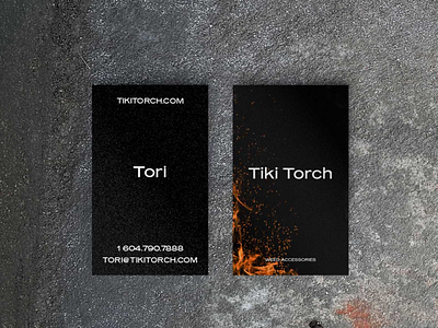 Tiki Torch Business Card ashes black branding design brands business card business card design business cards dark design fire flame logodesign red and black stationary stationary logodesing