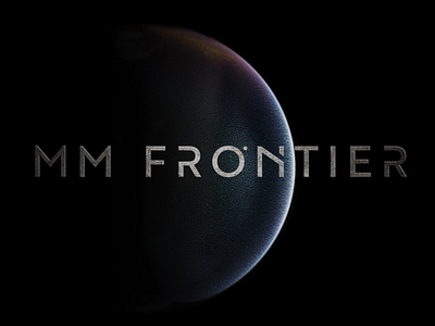 Logo design for MM Capital's tech focus department MM Frontier capital cosmic exploration futuristic logotype metal logotype retro futurism space venture venture capital