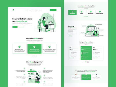 Design Driver E-Learning landing page