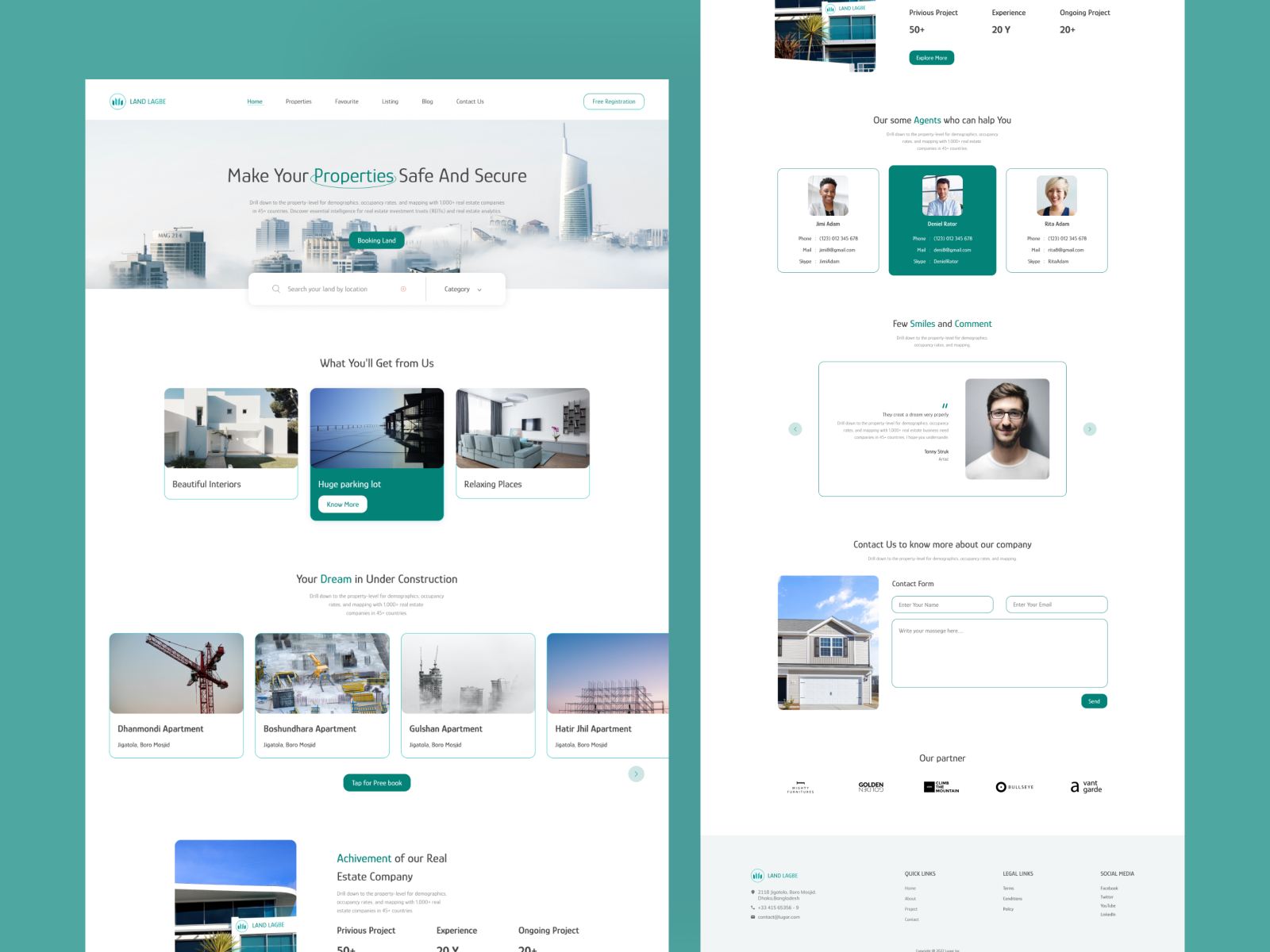 Real Estate landing page. by Md. Athik Foisal on Dribbble