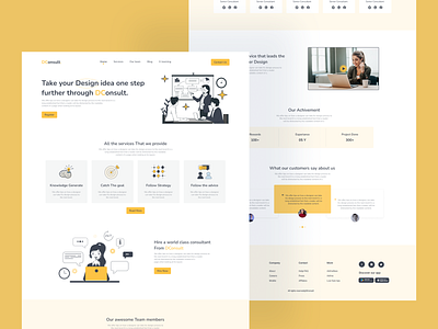 Design Consultancy Organization landing page