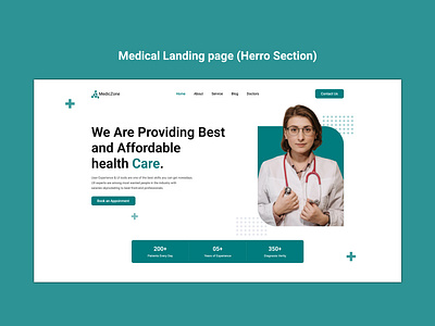 Medical Landing page (Herro Section) herro section herro section design la landing page landing page ui medical ui ui ui design ui template