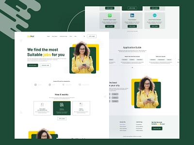 Job Finder Landing page design find job landing page job landing page landing page landing page ui ui ui design ui template