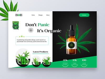Cannabis Oil cannabis ecomerce ecommer landing page online shoppe product salling products ui ux website
