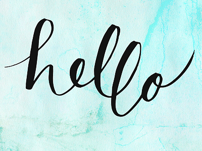 Hello ink lettering quote typography