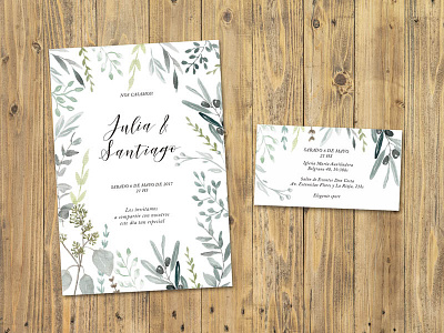 Wedding design botanic design eucalyptus illustration leaves nature watercolor wedding