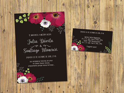 Wedding design black black white design floral illustration invitation wedding