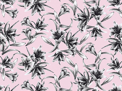Lilium ink pattern black floral flowers illustration ink inktober lilium pattern watercolor