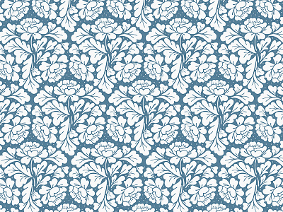 William Morris Style boho digital pattern seamless textile vector watercolor