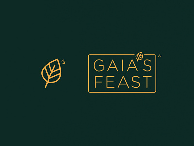 Gaia's Feast branding design flat icon logo vector