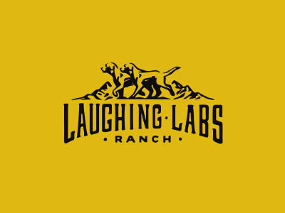 Laughing Labs Ranch branding design flat icon illustration logo typography vector