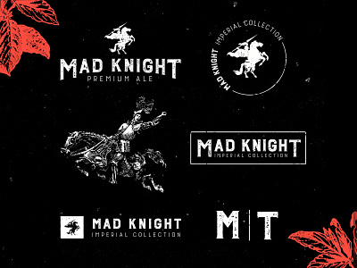 MAD KNIGHT Premium Ale branding design flat icon icons illustration type ui