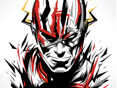 Shattered Flash broken colors dc flash flat goofball headshot justice league marvel shattered speedster