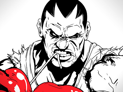 Balrog - SF13 arcade boxer flat illustration sketch street fighter tough