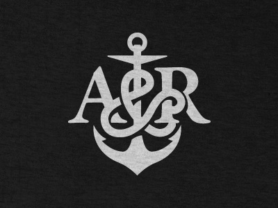 A&R primary logo anchor apparel caribbean design logo monogram pirate rope ship shirt