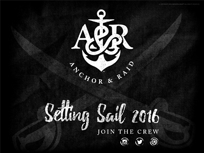 Anchor & Raid anchor anchor and raid logo design ocean pirate pirates type website