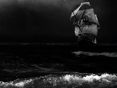Pirate Ship anchor and raid black sails creative design ocean photoshop pirate pirates sea