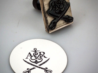 A&R Stamp anchor anchor and raid design graphic design pirates rubber stamp stamp sword
