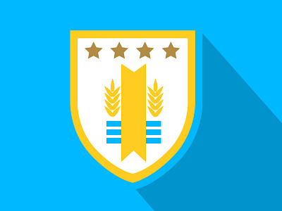 Uruguay football - flat design badge argentina badge brazil flat football icon soccer uruguay world cup