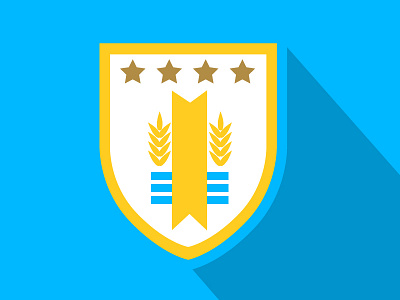 Uruguay football - flat design badge