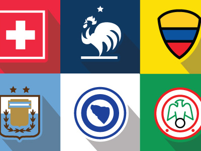 World Cup 2014 - Crests badge badges crest flat design world cup