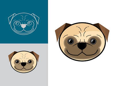 Pug PUG pug :) animal argentina buenos aires dog pug puppy sketch vector