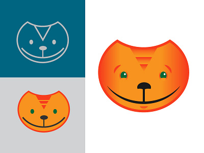 A CAT - Logo alice animal cat kitty logo orange smile