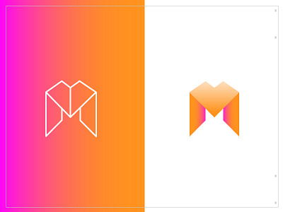 Poll: A or B? brand capitol gradient linear logo m logo monogram