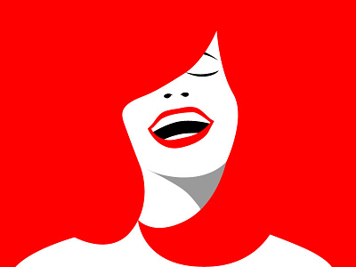 Redhead argentina buenos aires editorial illustration fashion fashion illustration girl high contrast red red and white redhead smile vogue woman women women empowerment