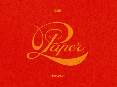 The Paper Towel badge lettering fonts logo script typography