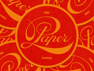 The Paper Towel Coasters branding design label lettering logo typography