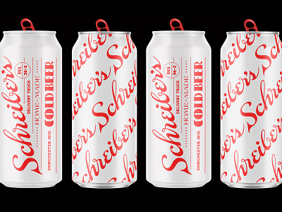 Schreiber's Beer Cans beer lettering logo packaging typography