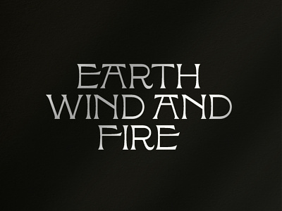 Earth, Wind and Fire lockup typedesign typography