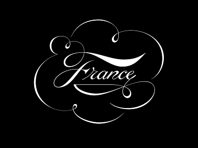 France flourishing lettering lettering artist type typography