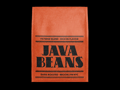 Java Beans Dark Roasted branding coffee packaging typedesign typography