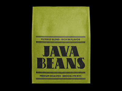 Java Beans Medium Roasted branding coffee design label lockup logo packaging type