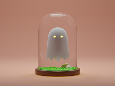 Ghost Trap 3d 3d cartoon blender cartoon cute ghost lowpoly