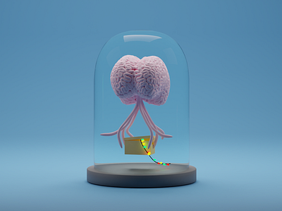 Tentacle Brain 3d blender brain clay collections cute inspiration lowpoly octopus tentacle