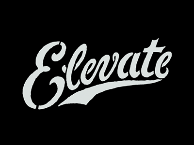 Elevate Stencil Logo baseball lettering logo script stencil vector